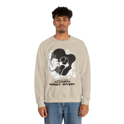 Ghost MouseFace Scary Neutral Halloween Movie Unisex Heavy Blend™ Crewneck Sweatshirt | Fall Autumn| Horror Scary | Gift Idea