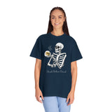 Gilmore Girls Halloween Skeleton Drinking Luke's Coffee Unisex Garment-Dyed T-shirt