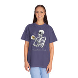 Gilmore Girls Halloween Skeleton Drinking Luke's Coffee Unisex Garment-Dyed T-shirt