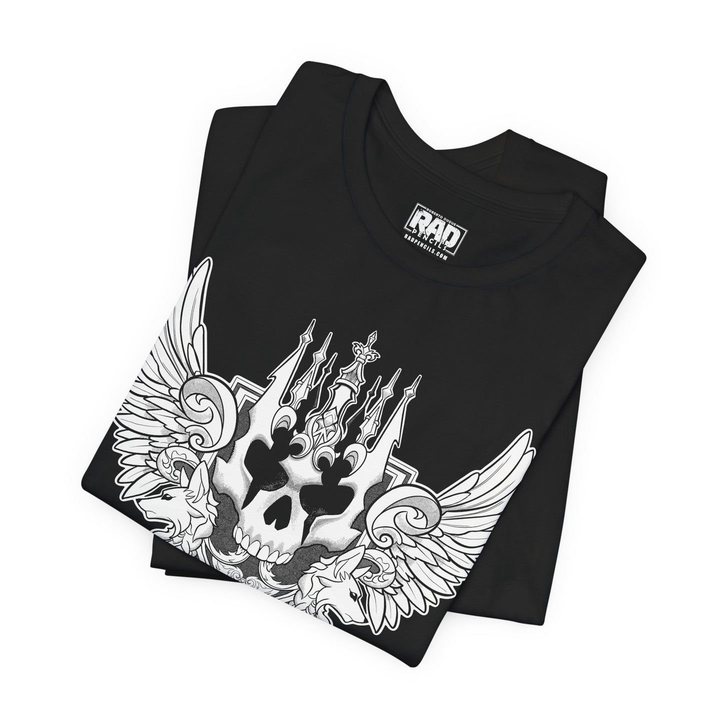 Nightmare Coat of Arms Wrestling Metal Wings Skull Unisex Jersey Short Sleeve Tee