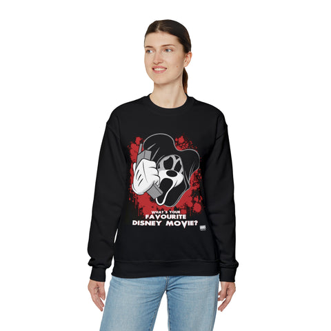 Mouseface has a Question for You Scary Movie Halloween Horror Unisex Heavy Blend™ Crewneck Sweatshirt