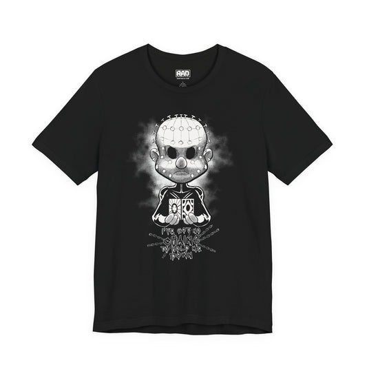 Pinheadcchio Chains Scary Movie Halloween Horror Cartoon  Unisex Jersey Short Sleeve Tee
