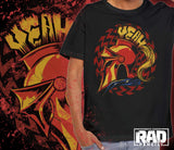 Vintage Inspired Knight's Helmet Metal Band Distressed Unisex Jersey Short Sleeve Tee