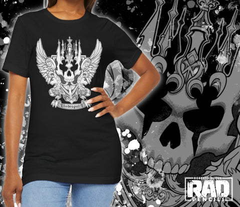 Nightmare Coat of Arms Wrestling Metal Wings Skull Unisex Jersey Short Sleeve Tee