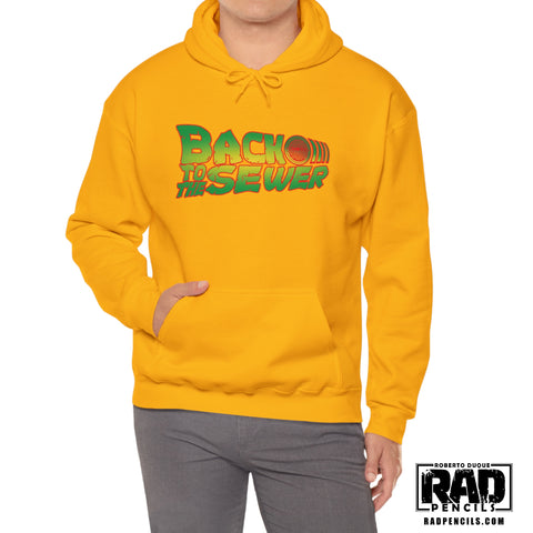 Back to the Sewers TMNT Back to the Future Unisex Heavy Blend™ Hooded Sweatshirt