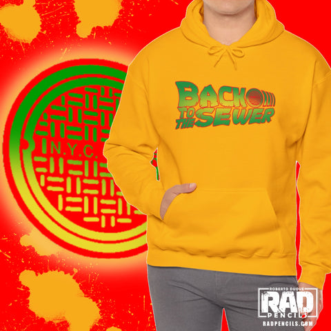 Back to the Sewers Turtles 80's Movie Nostalgia Mashup Unisex Heavy Blend™ Hooded Sweatshirt