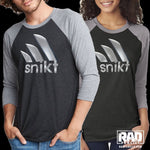 "Snikt" Funny Comic Book Superhero Unisex Tri-Blend 3\4 Raglan Tees