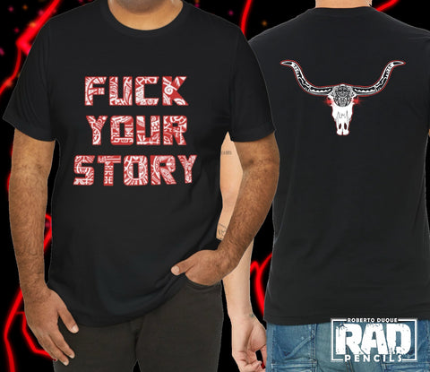 Eff Your Story Rocky Wrestling Bloodline Bull Skull Unisex Jersey Short Sleeve Tee