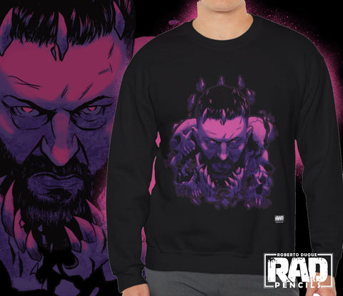 Demon Prince Wrestling Balor Purple Horror Skull Unisex Heavy Blend™ Crewneck Sweatshirt | Gift Idea