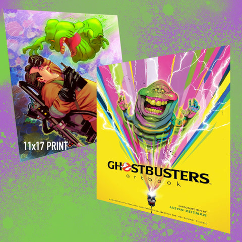 Ghostbusters Artbook/Slimer Print Bundle (Pre-Order)