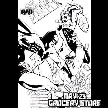 Original Batober 2021 Day 23 Batman vs Joker and Harley Art